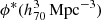 $ \phi ^{*} (h_{70}^{3}\,\mathrm{Mpc}^{-3}) $
