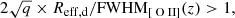 $$ \begin{aligned} 2 \sqrt{q} \times R_{\rm eff,d} / \mathrm{FWHM}_{[{\text{ O}}{\small {\uppercase {\text{ ii}}}}]} (z) > 1, \end{aligned} $$