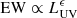 $ {\rm EW} \propto L_{\rm UV}^\epsilon $