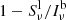 $ 1 - S^{\rm l}_\nu/I^{\rm b}_\nu $