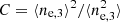 $ {C}= {\langle {n}_{\rm e, 3}\rangle }^2/\langle {n}_{\rm e, 3}^2\rangle $