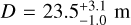 $D = 23.5_{ - 1.0}^{ + 3.1}\,{\rm{m}}$