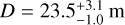 $D = 23.5_{ - 1.0}^{ + 3.1}\,{\rm{m}}$