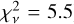$\chi _v^2 = 5.5$