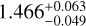 $1.466_{ - 0.049}^{ + 0.063}$