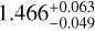 $1.466_{ - 0.049}^{ + 0.063}$