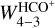 $W_{4 - 3}^{{\rm{HC}}{{\rm{O}}^ + }}$