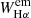 $ W_{\mathrm{H\alpha}}^{\mathrm{em}} $
