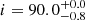 $ i=90.0^{+0.0}_{-0.8} $