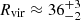 $ R_{\mathrm{vir}}\approx36^{+3}_{-2} $