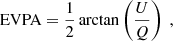 $$ \begin{aligned} \text{ EVPA} = \frac{1}{2} \arctan \left( \frac{U}{Q} \right) \; , \end{aligned} $$