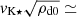 $ v_{\mathrm{K\star}}\sqrt{\rho_{\mathrm{d0}}}\simeq $