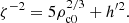 $$ \begin{aligned} \zeta ^{-2}=5\rho _{\rm c0}^{2/3}+h^{\prime 2}. \end{aligned} $$