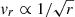 $ v_r\propto 1/\sqrt{r} $
