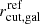 $ r_{\mathrm{cut,gal}}^{\mathrm{ref}} $