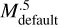 $M_{{\rm{default}}}^{.5}$