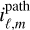 $i_{\ell ,m}^{{\rm{path}}}$