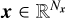 ${\bf{x}} \in {^{{N_{\bf{x}}}}}$