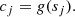 $$ \begin{aligned} c_j = g(s_j). \end{aligned} $$