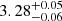 $ {3.28}_{{-0.06}}^{+{0.05}} $