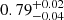 $ {0.79}_{{-0.04}}^{+{0.02}} $