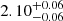 $ {2.10}_{{-0.06}}^{+{0.06}} $