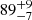 $ {89}_{{-7}}^{+{9}} $