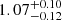 $ {1.07}_{{-0.12}}^{+{0.10}} $