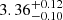 $ {3.36}_{{-0.10}}^{+{0.12}} $