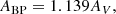 $$ \begin{aligned}&A_{\rm BP} = 1.139 A_{V},\end{aligned} $$