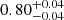 $ {0.80}_{{-0.04}}^{+{0.04}} $
