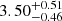 $ {3.50}_{{-0.46}}^{+{0.51}} $