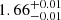 $ {1.66}_{{-0.01}}^{+{0.01}} $