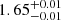 $ {1.65}_{{-0.01}}^{+{0.01}} $