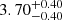 $ {3.70}_{{-0.40}}^{+{0.40}} $