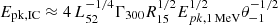 $ E_{\mathrm{pk,IC}}\approx 4\, L_{52}^{-1/4}\Gamma_{300}R_{15}^{1/2}E_{pk,1\,\mathrm{MeV}}^{1/2}\theta_{-1}^{-1/2} $