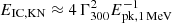 $ E_{\mathrm{IC,KN}}\approx 4\, \Gamma_{300}^2E_{\mathrm{pk},1\,\mathrm{MeV}}^{-1} $