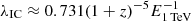 $ \lambda_{\mathrm{IC}}\approx 0.731(1+z)^{-5} E_{1\,\rm TeV}^{-1} $