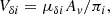 $$ \begin{aligned} V_{\delta i}&= \mu _{\delta i} A_v / \pi _i, \end{aligned} $$