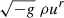 $ \sqrt{-g}\ \rho u^r $