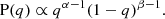 $$ \begin{aligned} \mathrm{P}(q) \propto q^{\alpha -1}(1 - q)^{\beta -1}. \end{aligned} $$