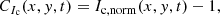 $$ \begin{aligned} C_{I_{\rm c}}(x,{ y},t) = I_{\mathrm{c,norm}}(x,{ y},t) - 1, \end{aligned} $$