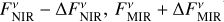 $F_{{\rm{NIR}}}^v - {\rm{\Delta }}F_{{\rm{NIR}}}^v,\,F_{{\rm{MIR}}}^v - {\rm{\Delta }}F_{{\rm{MIR}}}^v$