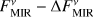 $F_{{\rm{MIR}}}^v - {\rm{\Delta }}F_{{\rm{MIR}}}^v$