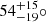 $ 54{^{+15}_{-19}}{\circ} $