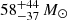 $ 58^{+44}_{-37}\,M_{\odot} $