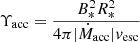 $ \Upsilon_{\mathrm{acc}} = \frac{B_*^2R_*^2}{4\pi |\dot{M}_{\mathrm{acc}}| v_{\mathrm{esc}}} $