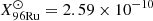 $ X^\odot_{96{\rm Ru}} = 2.59\times10^{-10} $