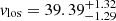 $ v_{\mathrm{los}} = 39.39^{+1.32}_{-1.29} $