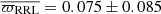 $ \overline{\varpi_{\mathrm{RRL}}} = 0.075\pm0.085 $